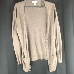 Taupe colored Ann Taylor cardigan